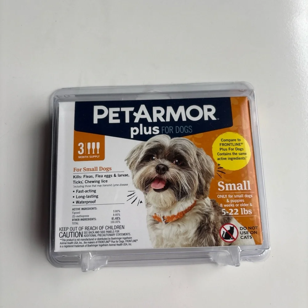 Protect your small dog with Plus. This orange formula effectively kills fleas, t